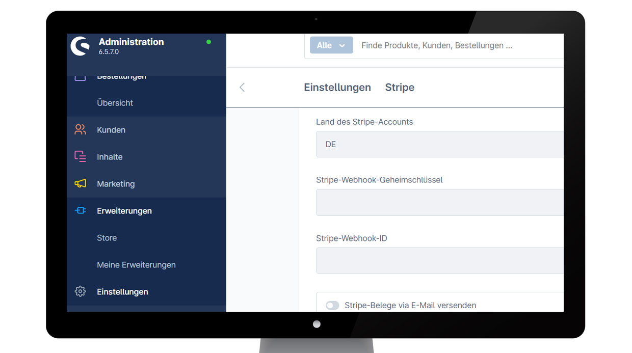 API-Schlüssel in Stripe anlegen API-Schlüssel in Stripe anlegen