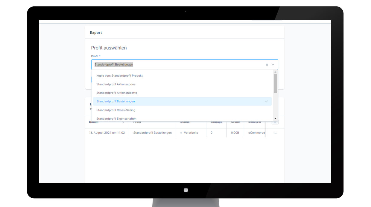 Export von Daten aus Shopware Export von Daten aus Shopware